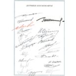 22 Russian Cosmonauts Astronauts signed sheet all with name identification. Good Condition. All