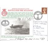 U-boat Commanders signed Battle Atlantic WW2 Navy Cover Admiral Otto Kretschmer C/O U 23 & U 99 / Lt