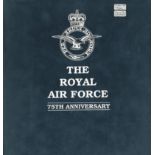 75th Ann RAF VIP signed collection. Complete set of the 30 covers in Blue Logoed RAF Album. Covers