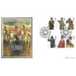 The Battle of Waterloo 1815 coin cover. Benham official FDC PNC, with 2006 Isle of Man Crown coin