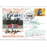 Brian McClair, Brian Kidd, Alex Ferguson, Mark Hughes and Eric Cantona signed Dawn cover. 14/5/94