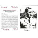 Lieutenant Gerhard Wagner 6x4 signed b/w photo Iron cross recipient complete with bio card. WW2