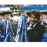 Antonio Conte Signed Chelsea Football 8x10 Photo. Good Condition. All signed items come with our