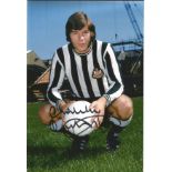 Malcolm Macdonald Signed 1971 Newcastle Football 8x12 Photo. Good Condition. All signed items come