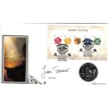 Jim Tavare signed Harry Potter coin cover. Benham official FDC PNC, with 2004 Isle of Man Crown.