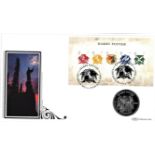 Harry Potter coin cover. Benham official FDC PNC, with 2004 Isle of Man coin inset. London W1 17/7/