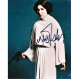 Star Wars Carrie Fisher 10x8 signed colour photo pictured in her role as Princess Leia. Carrie