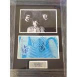 Music Bev Bevan and Jeff Lynne 18x24 overall framed signature piece including 11x7 b/w photo, 12x7