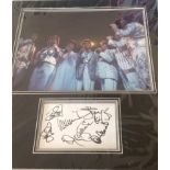 Music Osmonds 22x20 mounted signature piece including 16x12 colour photo and below 8x5 album page