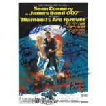 Film and TV James Bond Diamonds are Forever 14x11 promo poster c/w 10 signatures including Lois