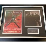 Music The Cult 17x23 overall professionally framed signature piece including 11x8 signed Sonic