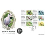 Birds of Britain coin cover. Benham official FDC PNC, with 2006 Isle of Man 50p coin inset. Dove