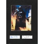 Star Wars 16x12 overall James Earl Jones and Dave Prowse signature piece including 9x7 Darth Vader