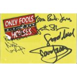 Film and TV Only Fools and Horses 5x4 signed promo card signed by David Jason, Tessa Peak Jones,