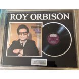 Music Roy Orbison 24x29 overall professionally framed signature piece including signed Oh Pretty