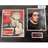 Film and TV Deborah Kerr 16x22 overall mounted signature piece including 12x9 colour Picture show