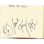 Entertainment autograph book. 30 signatures. Includes Martin Fry, Don Joly, Tracey Childs, Danny