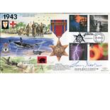 BATTLE OF BRITAIN. JSCC Medals series cover dedicated to the Burma Star, signed by 617 Squadron