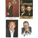 Male TV/Film assorted signed collection. 32 items. 6x4 colour photos. Includes Brendan Cole, James