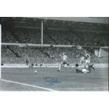 David Peach, B/W Signed 12 X 8 Photo Depicting Southamptons David Peach Scoring The Opening Goal