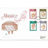 Anya Silva signed Music FDC. 10/9/80 Portsmouth FDI postmark. Good Condition. All signed items