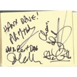 Entertainment 2012 autograph book. 17 signatures. Includes Stiff Little Fingers, Russell Tovey,