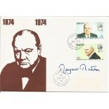 Margaret Thatcher signed Winston Churchill Seychelles FDC. Good Condition. All signed items come