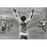 West Brom 1968, Colorized Signed 12 X 8 Photo Depicting A Montage Of Images Relating To Jeff