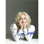 Cyndi Lauper Singer Signed 8x6 Photo. Good Condition. All signed items come with our certificate