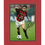 Inzaghi signed colour photo in AC Milan kit. Mounted to approx. overall size 12x10. Good