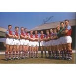 Alex Elder, Col Signed 12 X 8 Photo Depicting Burnleys Squad Of Players Lining Up Shoulder To