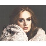 Adele Singer Signed 8x10 Photo. Good Condition. All signed items come with our certificate of