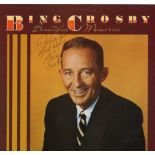 Bing Crosby signed 33rpm record sleeve of Beautiful Memories. Record included. Dedicated. Good