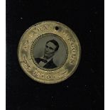 1860 Abraham Lincoln-Hannibal Hamlin Presidential ferrotype campaign medal, DeWitt-Sullivan AL