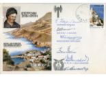 GREEK CRETE RESISTANCE. RAF Escaping Society cover Escape from Crete signed by FOUR members of the