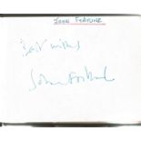 Entertainment and sport autograph book. 40 signatures. Includes Su Pollard, Evan Dando, Julian