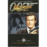 Maud Adams and Roger Moore signed DVD insert for Octopussy. Good Condition. All signed items come