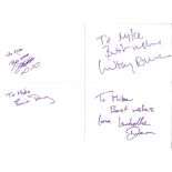 Lucky dip box of 6x4 white index signed cards. Well in excess of 1200 cards. Assortment of actor/