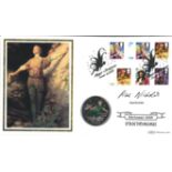 Paul Nicholas signed Pantomime Christmas 2008 coin cover. Benham official FDC PNC, with 2002