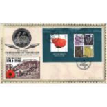 The Great War 1914-1918 Defenders of The Realm coin cover. Benham official FDC PNC, with 1999 Isle