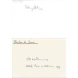 Nobel prize signed collection. 7 signatures includes Sidney Altman, Christian de Duve, Robert