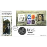 The Rt. Hon George Grubb signed Robert Burns coin cover. Benham official FDC PNC, with 1996 crown