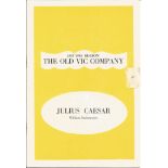 Paul Rogers and John Neville signed Julius Caesar - 1955/56 the Old Vic company programme. Signed on
