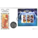 Pantomime Christmas 2008 coin cover. Benham official FDC PNC, with 2006 Isle of Man Crown coin