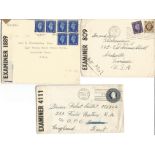 Postal history collection. 3 items. Good condition Est.