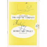 Jeremy Brett and Charles Gray signed Romeo and Juliet - 1955/56 season The Old Vic Company
