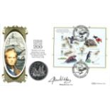 Henry Nicholls PhD signed Charles Darwin coin cover. Benham official FDC PNC, with 1999 Republic