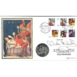 Vicki Michelle signed Pantomime Christmas 2008 coin cover. Benham official FDC PNC, with 2006 Isle