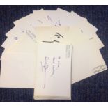 Cricket collection 50, signed 6x4 index cards from international and county cricketers past and