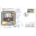 Motor Racing Nigel Mansell collection 3 UNSIGNED, FDC covers World Champion 1992 PM 8th November.